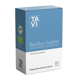 Organic Spore Based Microbes I Bacillus Subtilis I 60 Capsules I Organic Acacia Fibre I High Dose Spores Bacterial Cultures I Made in Germany & Laboratory Tested