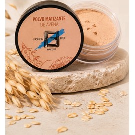 Polvo Matizante de Avena Traslúcido  Con Almidón de Arroz, Aceite de Jojoba, Extracto de Bambú, Para Todo Tipo de Piel, Textura Fina y Sedosa         