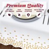 4 Pack Disposable Plastic Tablecloth, Gold Stamping Dot Rectangular Table