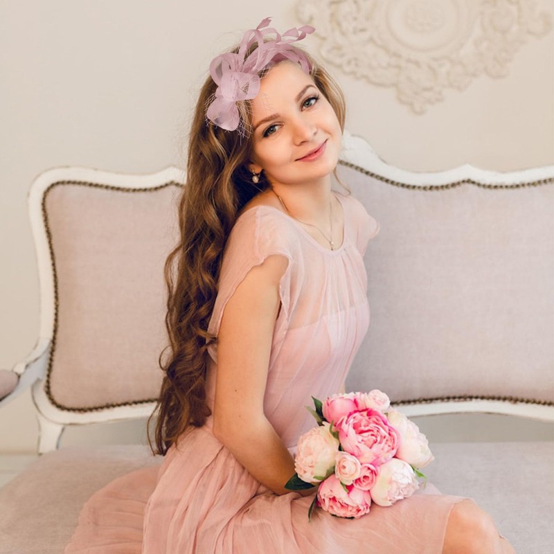 Fascinators for Women, Fascinators Headband, Tea Party Headband, Feather Mesh