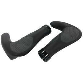 Velo VLG-1185AD3-G2 Bicycle Grip [Grip with Bar End] Left and Right Set, Black, Small