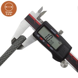 BV Heavy-Duty 4FT Security Cable Lock with Loops - 10mm (3/8 Inch) Cut-Resistant Braided Steel Cable-Versatile & Weatherproof - Security Chain for Padlock, Chain Lock, Wire Lock (Pair)