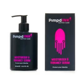 PimpdINK Moisturiser & Vibrancy Serum for Protecting and Restoring your Tattoo's colours (300ml Pump Bottle)