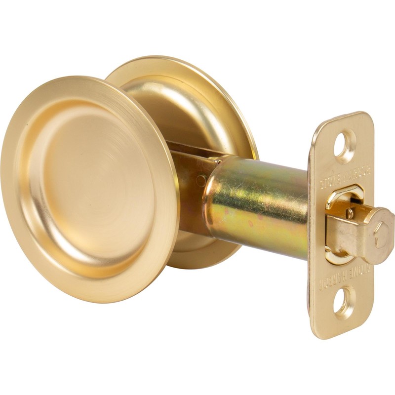 Stone Harbor Hardware Round Pocket Door Lock, Passage Function, 2-3/4"