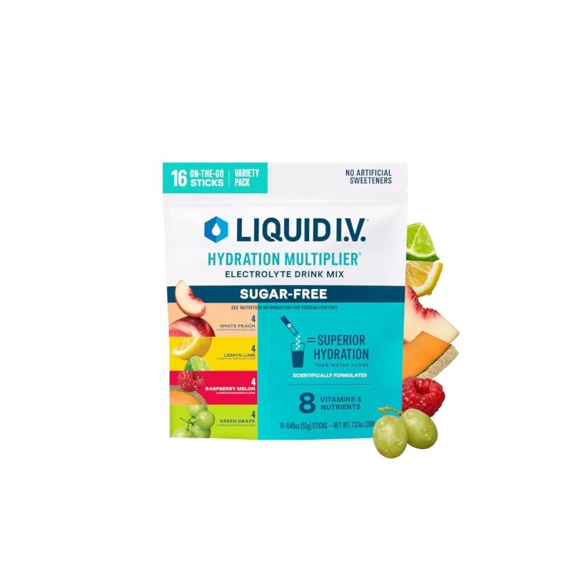 Liquid I.V.- “® Multiplicador de Hidratación Sin Azúcar Melón Frambuesa,