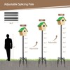 108 Inch Heavy Duty Birdhouse Pole Stand with Reinforced 5-Prong