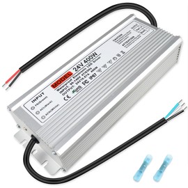 24V 400W LED Power Supply, IP67 Waterproof Outdoor Power Supply, AC 90-140V to DC 24 Volt LED Driver, Low Voltage Transformer,Adapter for LED Strip Light, 3D Printer, Computer Project, CCTV