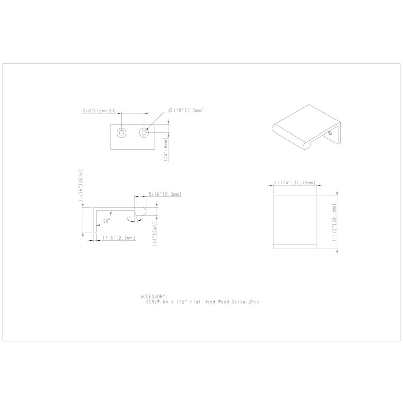 Hardware Resources Elements A500 Edgefield Collection Cabinet and Furniture Handle