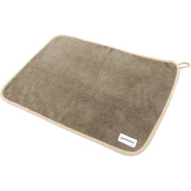 Towa Industry LD Absorbent Mat, Can Also Be Used as a Dish Towel, Brown, Approx. 11.8 x 15.7 inches (30 x 40 cm), Microfiber Fiber, 1 Piece