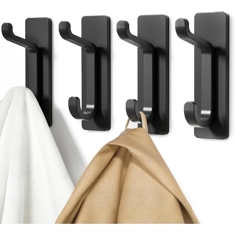 Tqswdmb Adhesive Razor Hooks,Adhesive Wall Mount Hanger Heavy Duty Waterproof