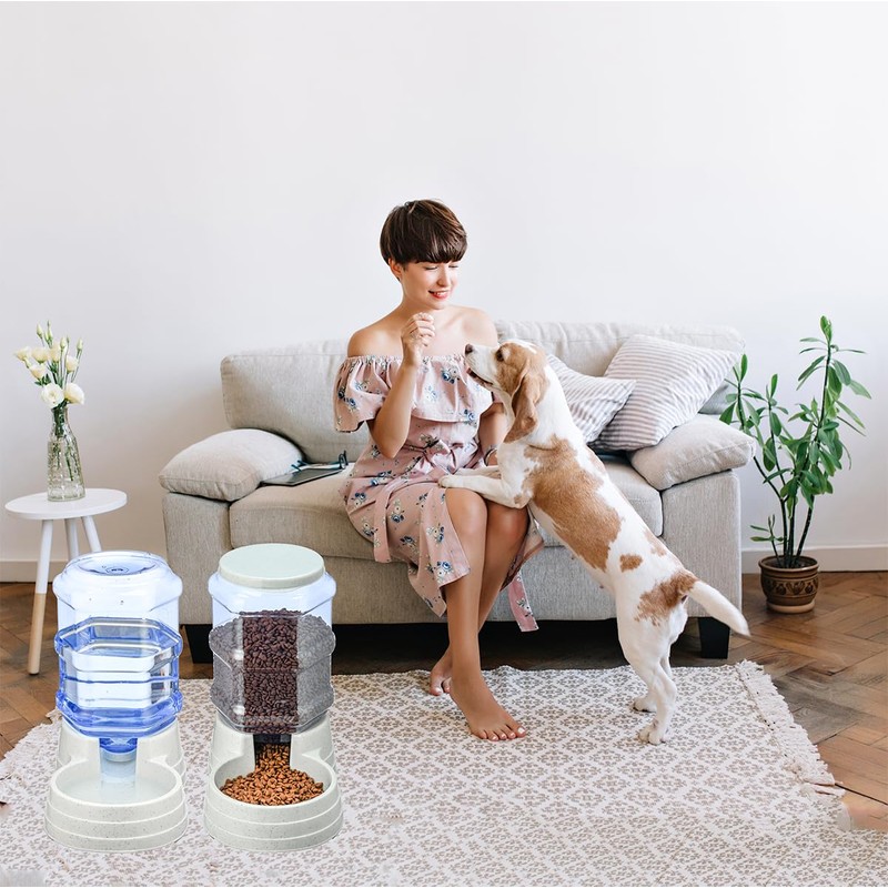 Gravity Automatic Pet Feeder for Large Breeds,6L Dog Food Feeder