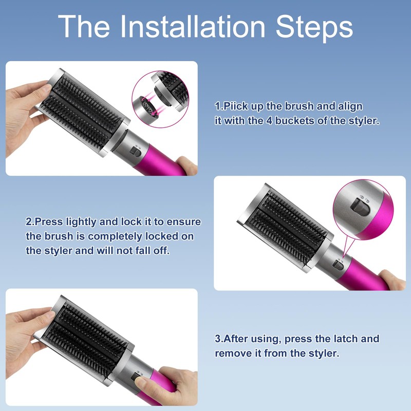 Dyson Fixed Straightening Brush for Airwrap Styler, Suitable for Curl