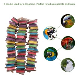 Joasaca Parrot Toys for Birds Cardboard Big Bird Toys African Grey Parrot Toys Natural Wooden Bird Cage Chewing Toy