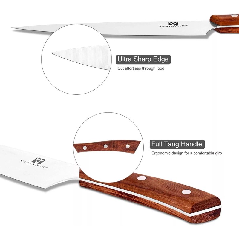 vestaware 8 Inch Kitchen Knife High Carbon German Stainless Steel