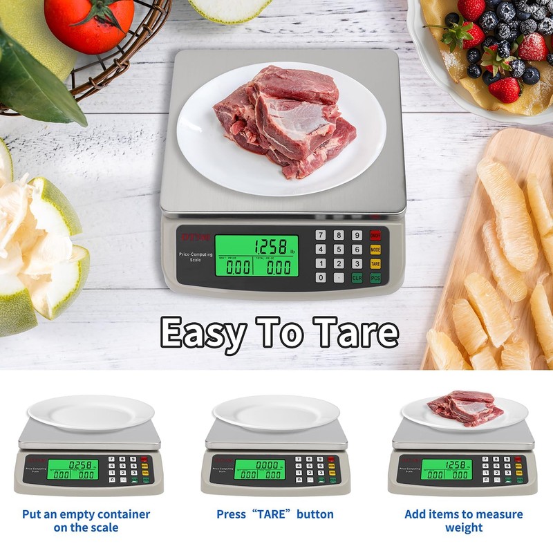 KNSWE Commercial Food Scale 40KG Large Digital Kitchen Scale Baking