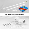 UD_G128 Combo Pack: 6 Ft Tangle Free Spinning Flagpole (White)