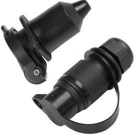 AGRISHOP 12 V 3 Pin Trailer Plug Socket Male Female Wiring Connector Adapter For Rv Caravan Tractor Truck Van Towbar Towing