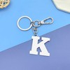 Letter K Alphabet Keyring Initial Letter Keychain for Handbag Wallet