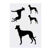 4 x 'Greyhound Silhouette' Temporary Tattoos - Water Resistant, Skin-Safe,