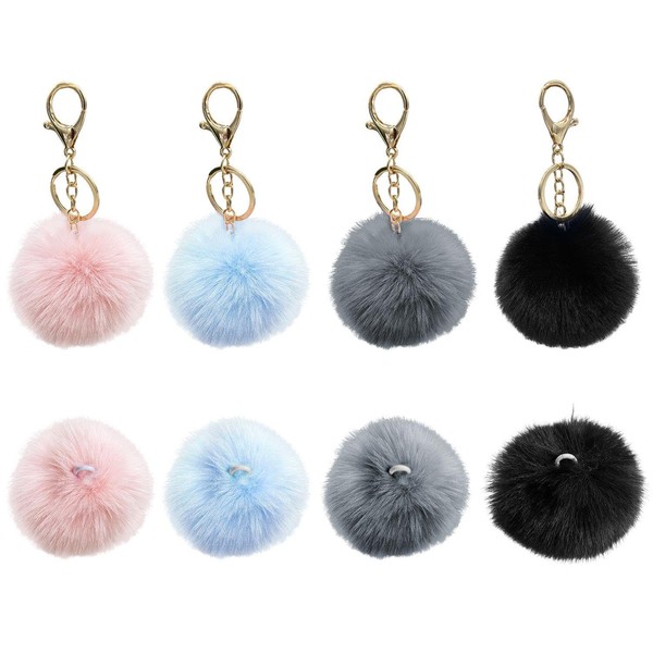8 Pieces Plush Keychain, Cute Keychain, Luggage Accessories, Creative and