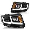 PM PERFORMOTOR L-Shape LED DRL Signal Projector Headlights Assembly Compatible
