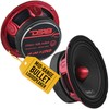 DS18 PRO-X6.4BM Loudspeaker - Pair of 6.5", Midrange, Red Aluminum