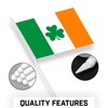 G128 24 Pack Handheld Ireland Shamrock Irish Stick Flags |