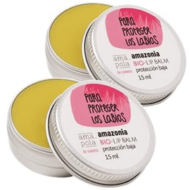 AMAPOLA BIO-COSMETICS Solar-Lippenbalsam LSF 10, sensibler Lippenschutz, ökologische und vegane Inhaltsstoffe, klar, 15 ml, 2er-Pack