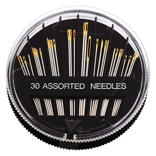 Sewing Needles, Hand Needles, 30 Sewing Needles, Darning Needles, Hand Sewing Needles, Embroidery Needles, Includes All Lengths Required for Hand Sewing (3.1 cm - 5.1 cm)