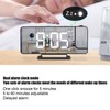 Projection Alarm Clock LED Digital Mirror Alarm Clock Rechargeable 6