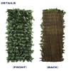 Windscreen4less Artificial Expandable Ivy Leaf Faux Leaves Privacy Fence Screen
