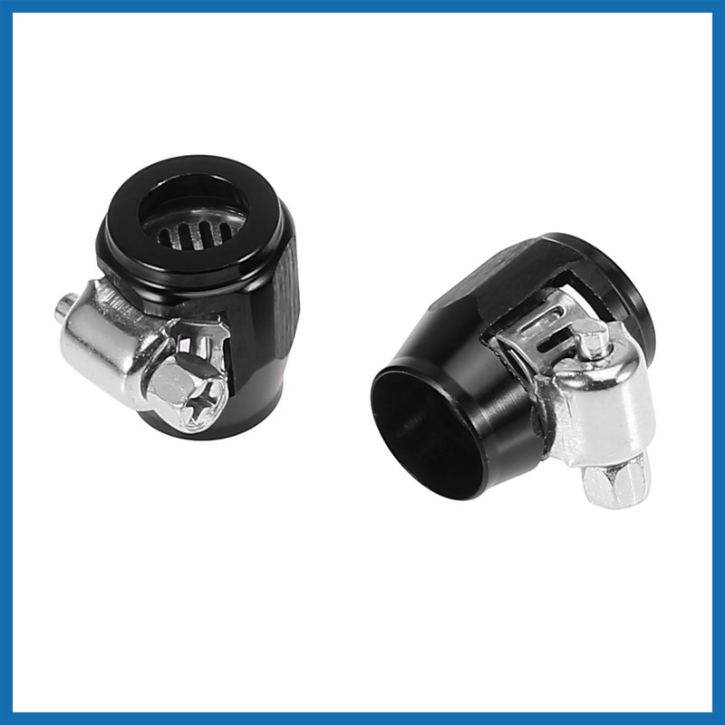 A ABSOPRO 4pcs AN4 Hex Black Car Hose Finisher Clamp