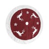 LABRIMP 1pc Plush Xmas Tree Skirt Mat Festive Tree Base