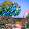 VEWOSTAR Outdoor Wind Spinner 58" Metal Peacock Wind Spinner Double