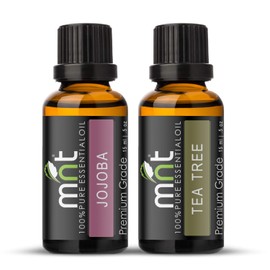 MNT Combo Set of Jojoba Carrier Cold Pressed Oil & Tea Tree Oil (Each 15ML) - 100% Pure Natural Oil