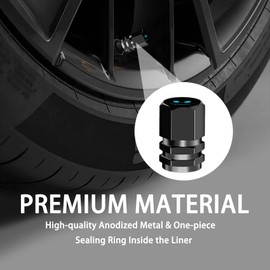 Tire Valve Stem Caps with Mandala Lotus 4pcs Tire Air Caps Cover - Aluminum Alloy Rust-Proof Universal Dust Covers for Car, SUV, Bike,Motorcycle Car Accessories,Valve Decor,Lotus Gifts