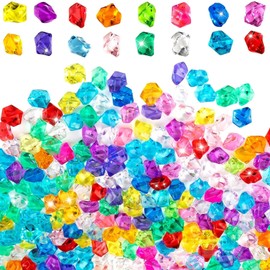 txuzong Crystal Stones 1000 Pieces Diamonds Children, Plastic Gemstones for Children, Colourful Crystal Stones in Mixed Colours, for Weddings, Parties, Holiday Decorations, Stage Pictures