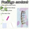 Summer Beach Press on Nails Medium Almond Fake Nails with