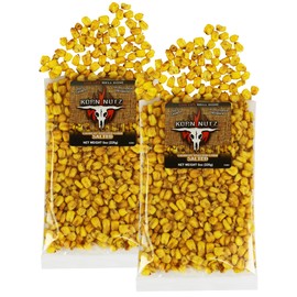 Irresistibly Crunchy Salted Corn Kernels – Deliciously Toasted & Salted Snack – Perfect for Game Day, Parties & Anytime Munching – Korn Nutz by Runnin’ Wild Foods – 1lb Total (2 x 8oz Bags)