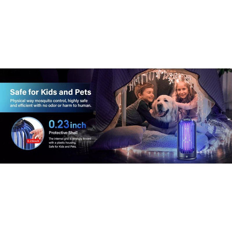 Elechome Bug Zapper for Indoor Outdoor, Rechargeable Mosquito Zapper with