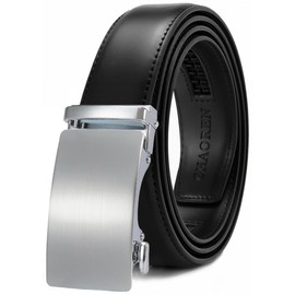 CHAOREN Leather Ratchet Belt for men 1 3/8" for Dress Pants - Micro Adjustable Belt Fit Everywhere