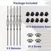 Sidasu 5-Pack Iron Stair Balusters for Staircase Interior, Hollow Big