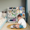 Kids Bookshelf and Toy Organizer, 4-Tier Toy Storage with 7