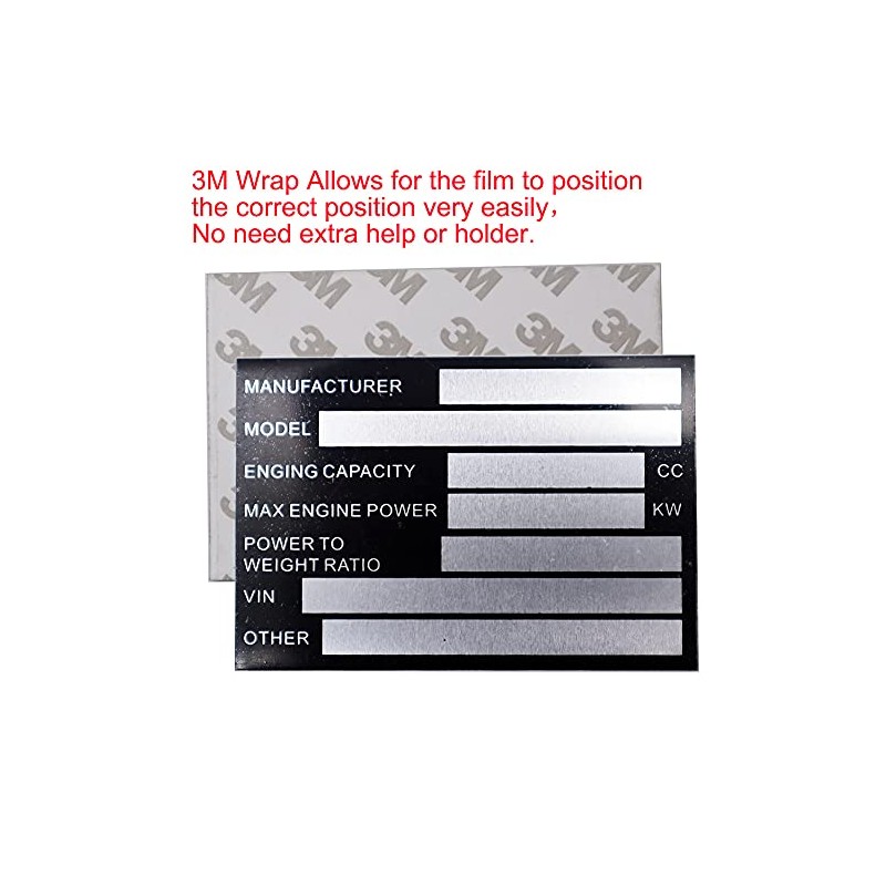 VIN Serial ID TAG Plate Data Blank CAR Truck HOT