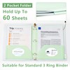 Plastic Folders with 2 Pockets 3 Hole Punched, 6 Pack,