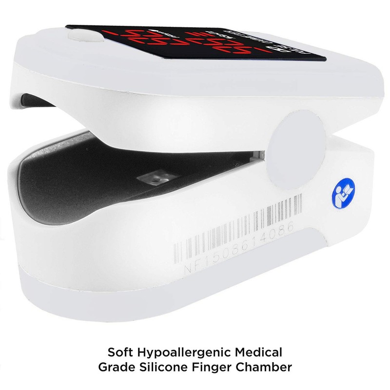 Facelake FL400 Pulse Oximeter with Neck/wrist Cord, Carrying Case and