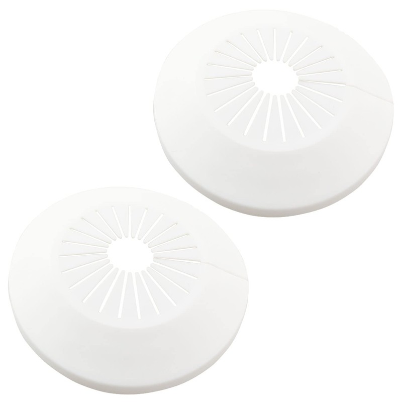 XGNG 4pcs Pipe Cover Decoration White 30mm-55mm PVC Plastic Escutcheon