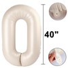 40 Inch Milk White Balloon Number 0 Balloon,Jumbo Mylar Foil