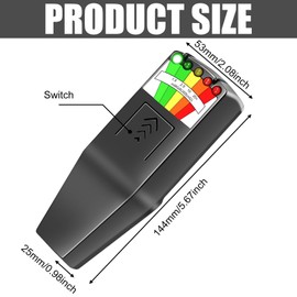 K2 EMF Meter Magnetic Field Detector, Handheld EMF Meter, 5 LED Gauss Meter Detector for Electromagnetic Radiation, for Testing Outdoor, Office, Portable Magnetic Field Radiation (Black)