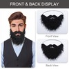 Yan Dream Black Fake Beard with Mustache Big Full Grey